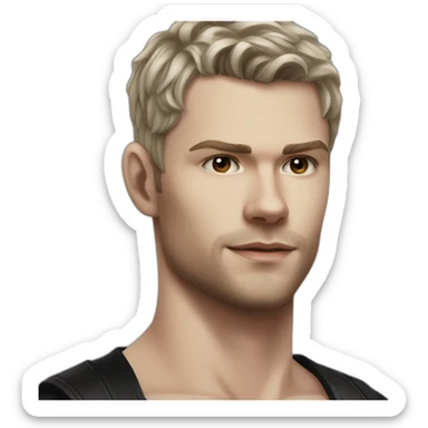 Klaus mikaelson short haircut realistic detailed sticker