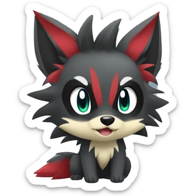 Chibi Zorua-Zoroark-Mightyena sticker