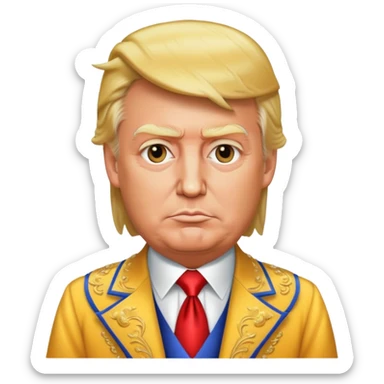 Donald Trump wearing a fancy dress sticker