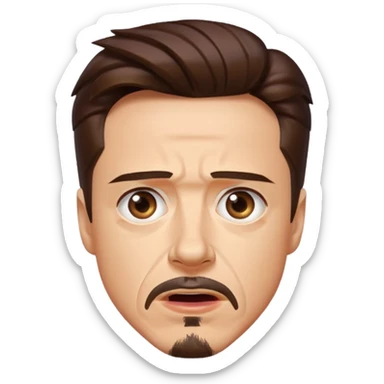 suprised tony stark sticker