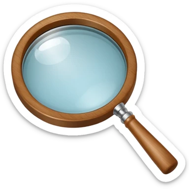 magnifying glass sticker