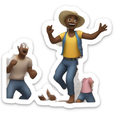 Dancing on boat  sticker