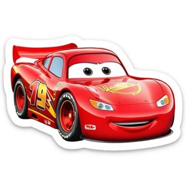 Lightning McQueen red race car sticker