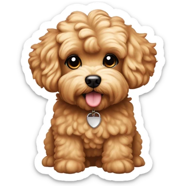 caramel colored maltipoo sticker