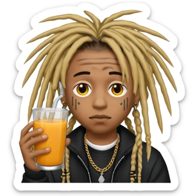 Juice wrld 999 Emo rapper with dreads  sticker