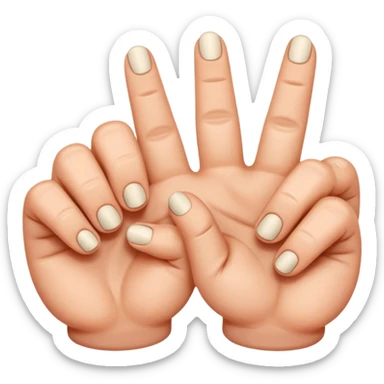 Can you please create a copy and paste-able emoji  (iPhone) of Jameis Winston’s ‘eating Ws’ sign?  It’s basically the ring finger and middle fingers interlocked and the pinky and index fingers off to the side (thumb in). sticker