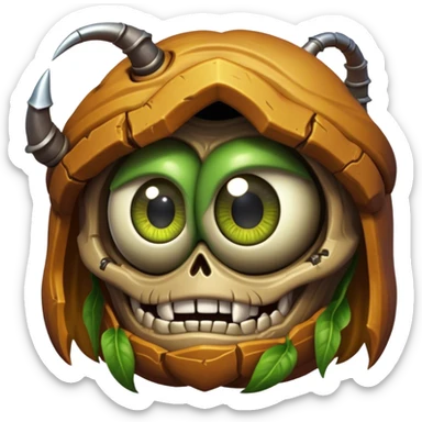 3D, cinematic ultra detailed 32k HD Doom srhoom in pvz 1, brought to life with stunning visual details, each lash, eye, and hair is shown in stunning detail, rich textures, visually rich, so lifelike that it feels like it could leap off the page at any moment sticker