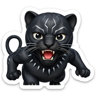 A black panther roaring. (Dangerous) sticker