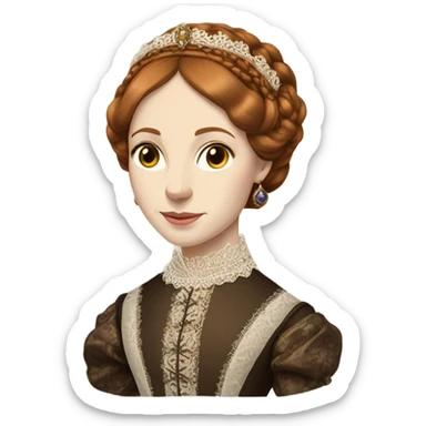 Catherine Howard Tudor pretty  sticker