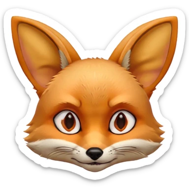 mad fennec fox sticker