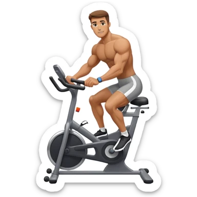 buff guy stationary bike sticker