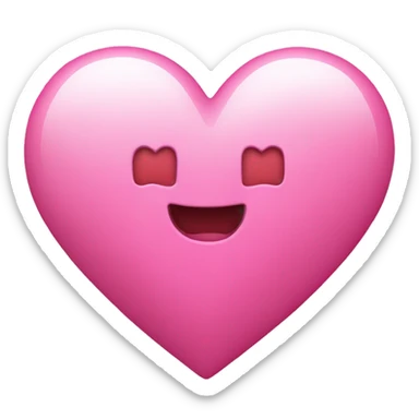 a pink heart with the letter c+m in it  sticker