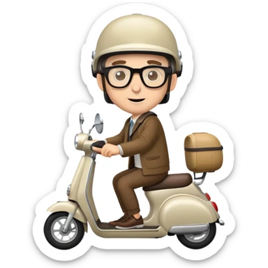 A jew on a scooter  sticker