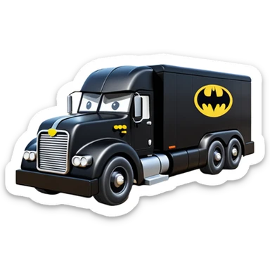 futuristic Batman’s Venomobile  loosely based on 1956 freightliner moving truck Lego (flat long straight organically-shaped mechanical roomy interior seating inside the body) stealthy town hot rod desert dirt racing rwd rail sticker
