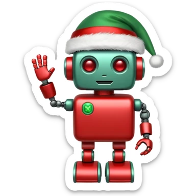 Robot navideño sticker