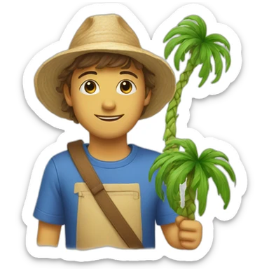 Keen V et un palmier sticker