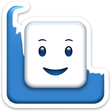 I want a blue background and a white checkmark inside it emoji which I will call the "Fake Roblox Verified Badge Emoji" and the blue background should be square and it should be the "🟦" emoji being the background sticker