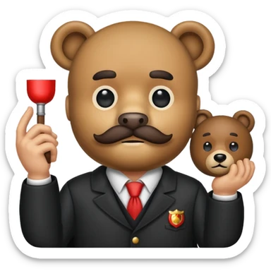I need a man judge with bear and moustache sticker