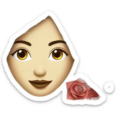  Hemp 420 lady face made of 420 origami newspaper roses hemp leaves lantern fairy lights burning paper and hemp leaves in hair  sticker