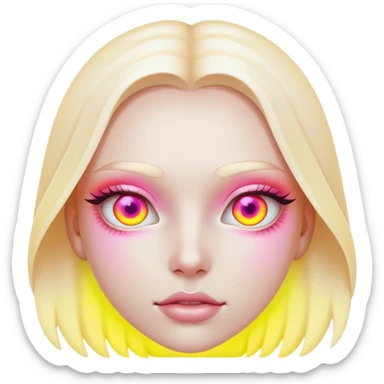 neon cyberpunk style cyber eyes sticker