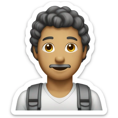 A simple man to ware a cloths and go to environment sticker