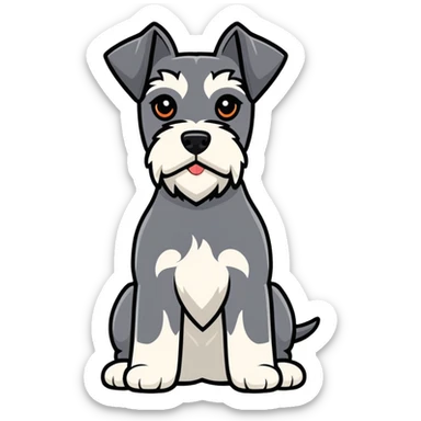 black mini schnauzer  sticker