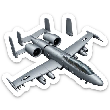 A-10 Thunderbolt II - Fairchild Republic (Grey) sticker