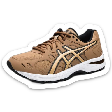 light brown asics gel nyc sticker