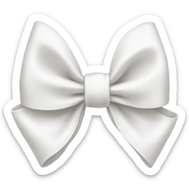 White bow sticker