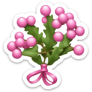 Mistletoe pink sticker