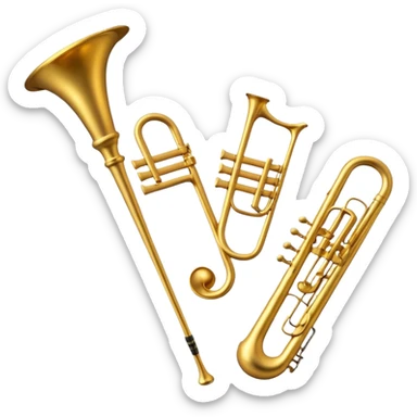 robot Create a sophisticated and elegant emoji that represents orchestration and arrangement. The design should feature a conductor’s baton, musical notes, and a symphonic score, symbolizing the process of arranging and orchestrating music. Incorporate instruments like a violin, trumpet, sticker