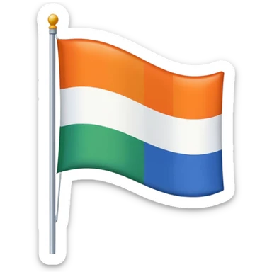 Emoji de drapeau avec les couleurs suivante : 🟦🟧🟩⚪️ sticker