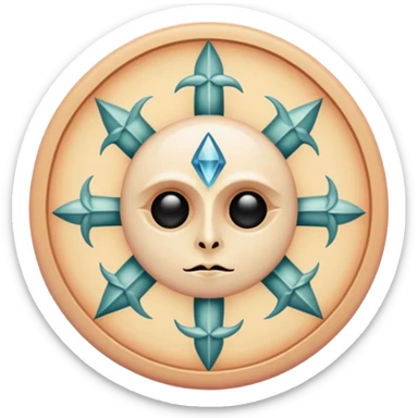 Ritual piercings embedded in pale flesh forming occult pattern sticker