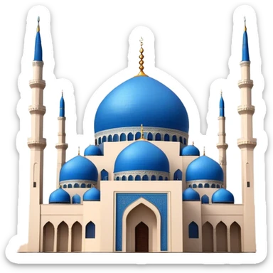 Mohammad Al-Amin Mosque Emoji of Beirut – Featuring its blue dome, tall minarets, and Arabic calligraphy. sticker
