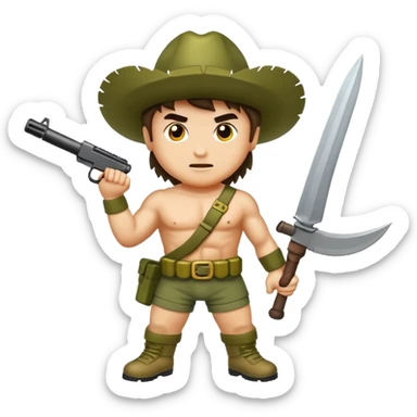 mango pixelar rambo styile sticker
