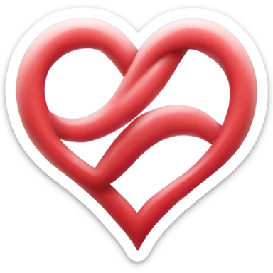A heart around a infinity symbol in the middle of the heart  sticker