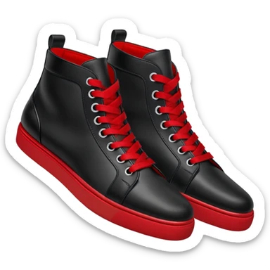 A pair of black Christian Louboutins shoe sneaker  sticker