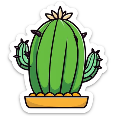 desert cactus with spikes sticker
