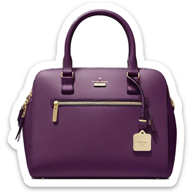 Realistic plum color kate spade satchel purse.  sticker
