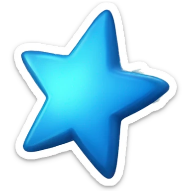 a shooting star thats blue sticker