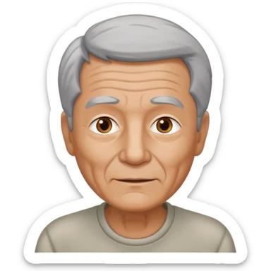 una imagen de un abuelo de 63 años sin bata medica sticker