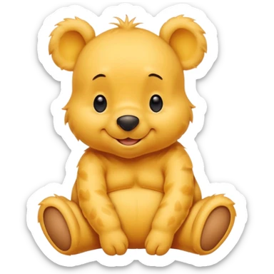 a cute sitting whinne the pooh sticker