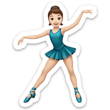 Jazz dancer white with brown hair wearing dance turning shoes not ballet shoes  sticker