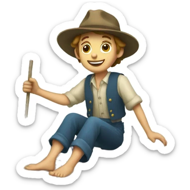 tom sawyer on a raft sticker