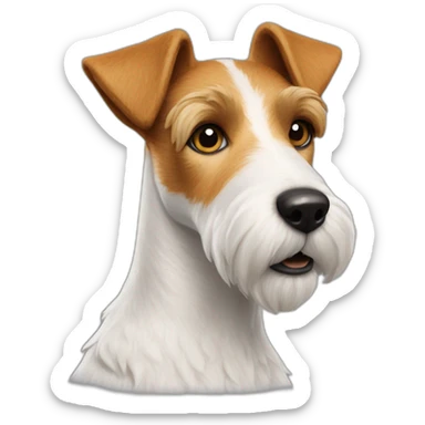 Fox-terrier-pelo-de-alambre-estado-de-alerta sticker