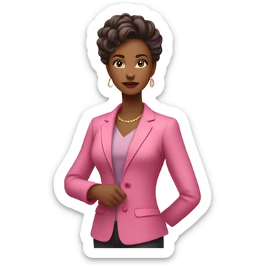 Girl boss in pink sticker