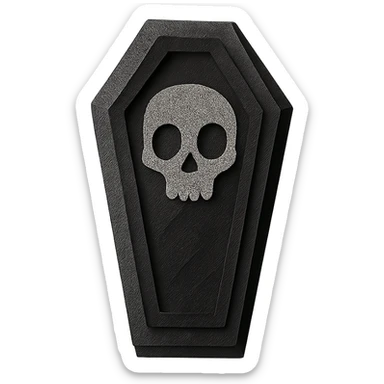 gothic object, layered and shadowy sticker