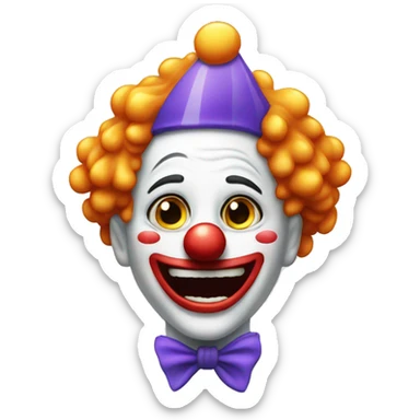 Clown that cry’s from laughing  sticker