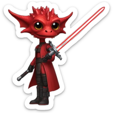 crazy-funny-cyberpunk-red-dragon-head-star-wars-laser-sword-red sticker