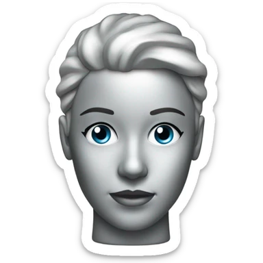 Silver mannequin head sticker